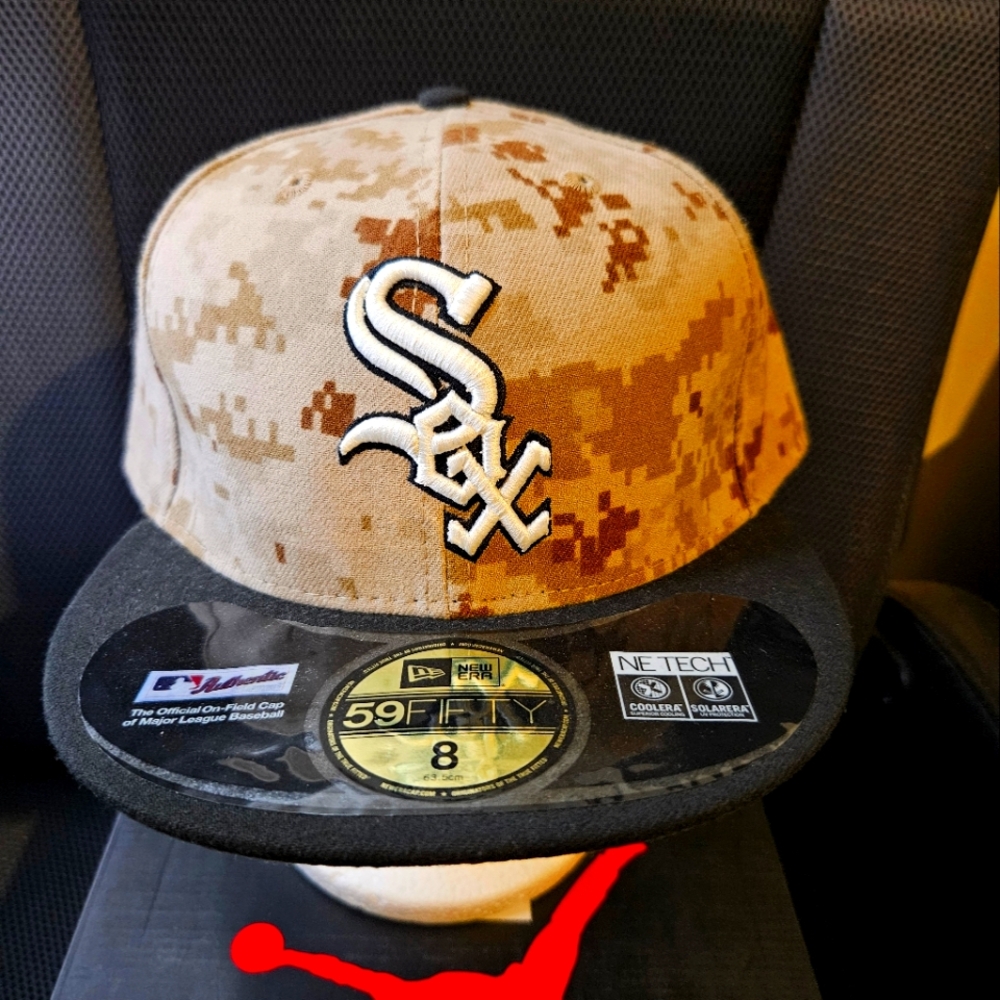 New Era Chicago White Sox Camo Cap 59Fifty 5950 Hat Size 8 MLB Baseball
